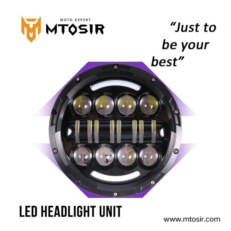 Mtosir 7 " Round High Beam Lower Beam DRL for Jeep Wrangler LED Headlight