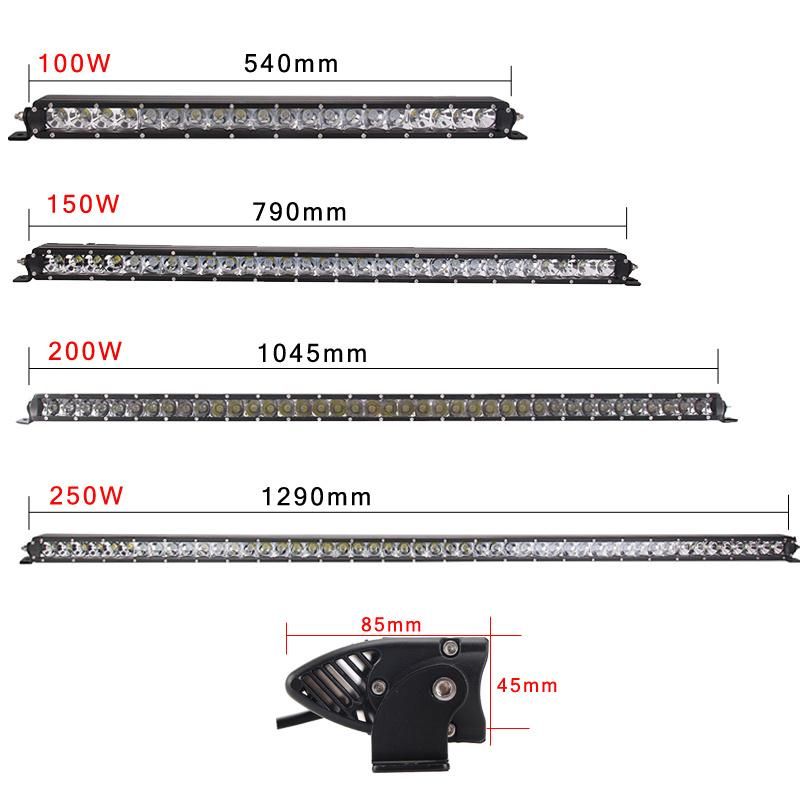 5W CREE Chip Slim 250W LED Light Bar