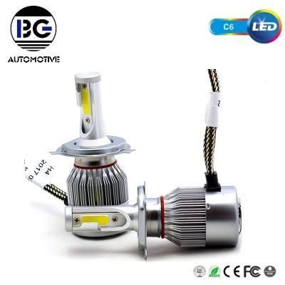Hot Selling COB Chip H9 H11 9005 9006 LED Vehiculo Auto LED Headlight C6 Light Bulbs for Vehicle