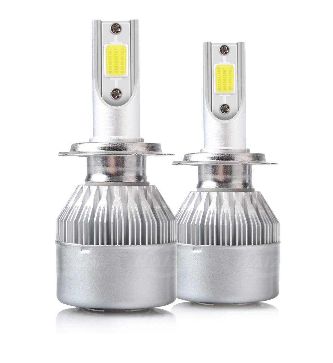 Hazig Wholesale C6 LED Car Headlights H7 Kit Luces LED H11 9005 H4 72W 8000lm Car LED Bulbs 6000K Bombillo Luz LED 12V Fog Lights Automobiles Headlight C6 H4