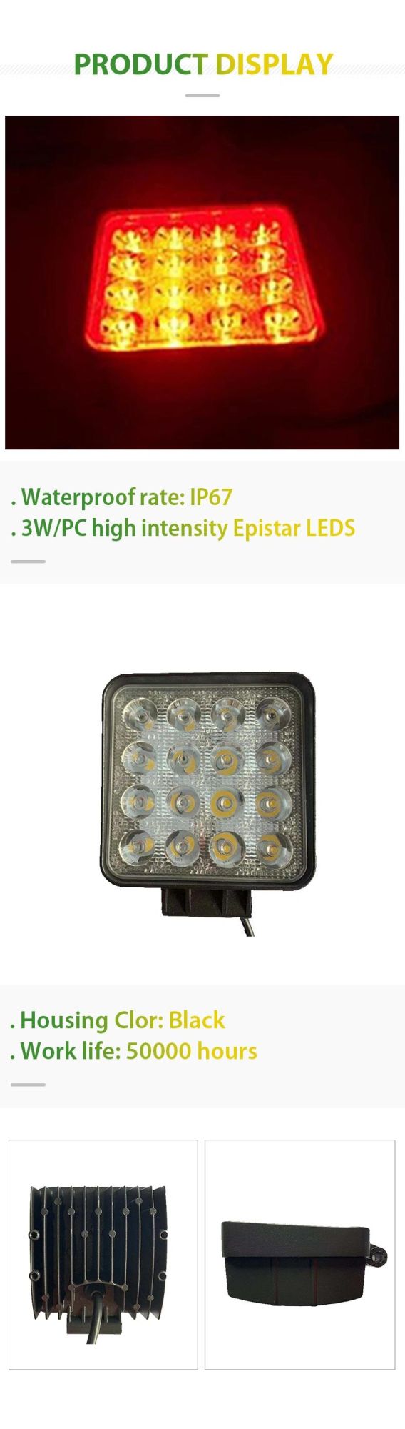 Car Parts CREE LED Working Lights for Jeep Truck ATV SUV Lighting