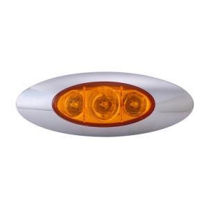 China New 3.5 Inch 24V Oval LED Clearance Side Marker Truck Tail Lights
