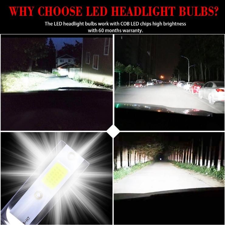 New Mini H4 H7 LED Car Headlight Kit 6000K 3000K 8000K 72W 12000lm H1 H11 9005 Hb3 9006 Hb4 H8 6000K Bulbs Car Accessories
