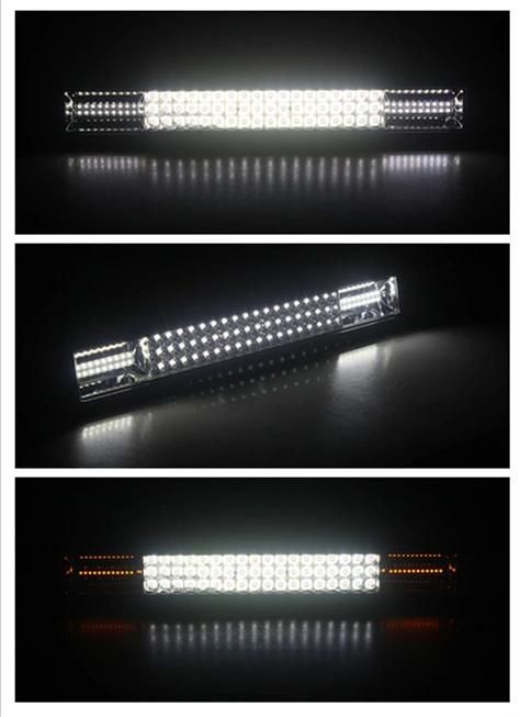 136W 20inch 8000lm Three Row Strobe LED Light Bar Side Bracket and Bottom Bracket Available off Road Jeep 4X4 LED Bar