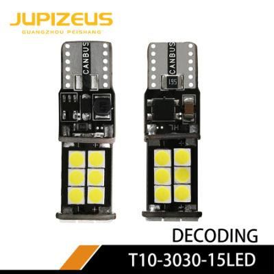 T10 Width Lamp 3030-15SMD Canbus Car Instrument Light License Plate Light