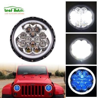 7&quot; LED Headlight for 07-17 Jeep Wrangler Jk Lada 4X4 Harley 5D Blue DRL 60W LED Jeep Headlamp