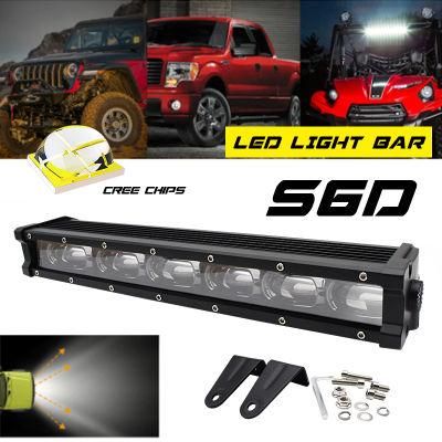 Raych New S6d C Ree LED Light Bar White and Yellow Optional Yellow for Ambient Light 10W Convex Lens Light Bar for Car