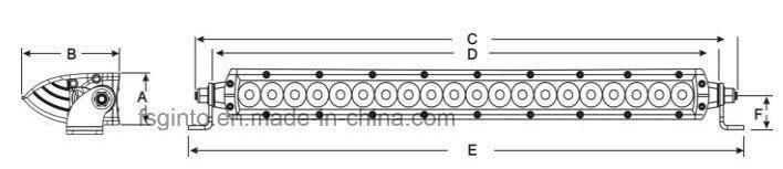 100W Single Row LED Light Bar (GT3510-100W)