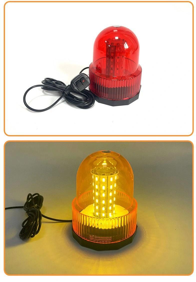 40LED 8W Round Strobe Lights Car Rechargeable LED Magnetic Suction Top Warning Flashing Lights