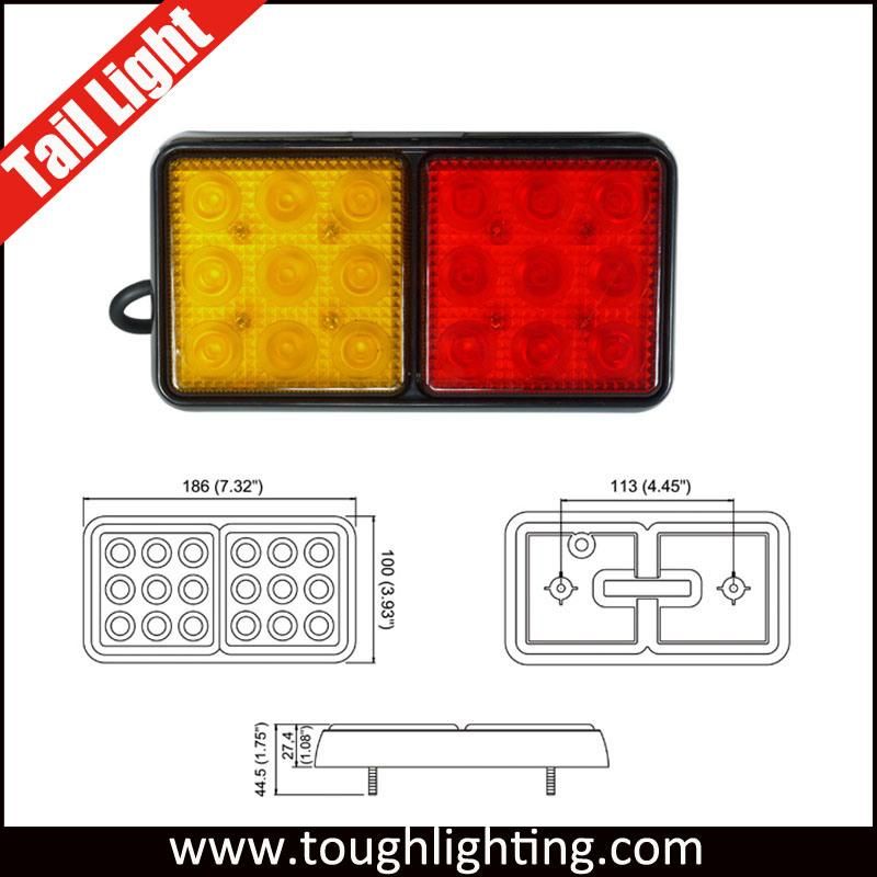 Emark Waterproof LED Trailer Lamp Tail Light for Marine, Boar, Vehicle, Truck.