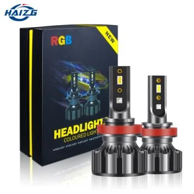 Haizg Other Lighting System APP Control H11 H4 LED Lights RGB Car LED Headlight