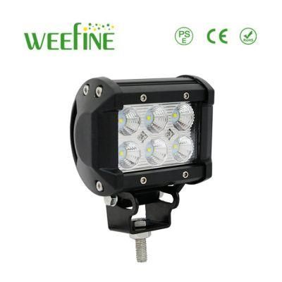 Super Bright 4 Inch 18W 36W 54W 72W Cube LED Work Light with 4 Pod Lens for 12V 24V Car SUV Truck Offroad Motorcycle LED Fog Driving Light