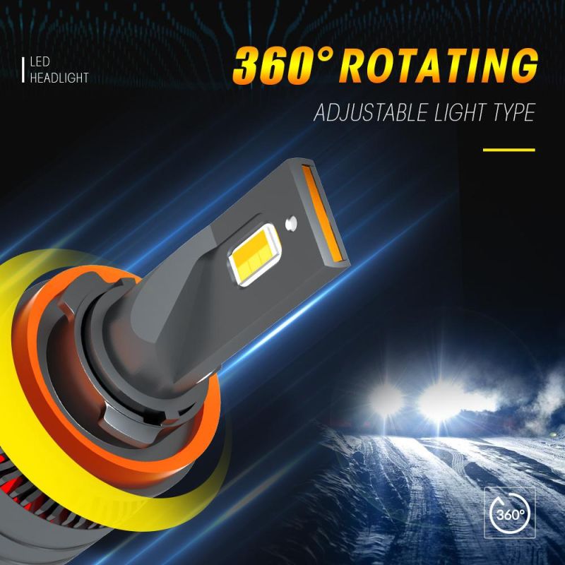 50W 3000K/4300K/6000K Tricolor LED Car Lights H4 H7 H11 H1 9005 9006 Xm70 LED Headlight for Car