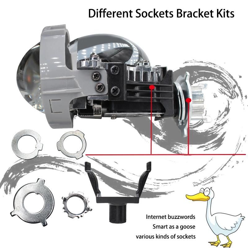 Lightech Auto Mini H1 Model LED Bi Projector Lens Rx9 Retrofit Headlight H7 H11 H4 Refit