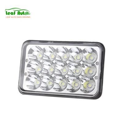 4X6 Auto Car LED Headlights for Jeep Truck Car Accessories Sealed Beam Square 45W LED Headlamp
