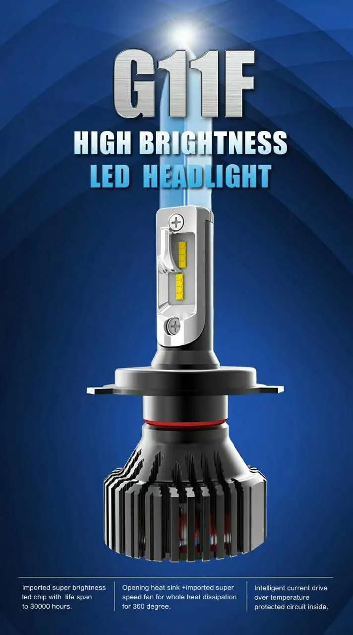 Hot Selling G11f LED Headlight 9004 30W IP65 8000lm 6500K Car LED Headlight Bulb