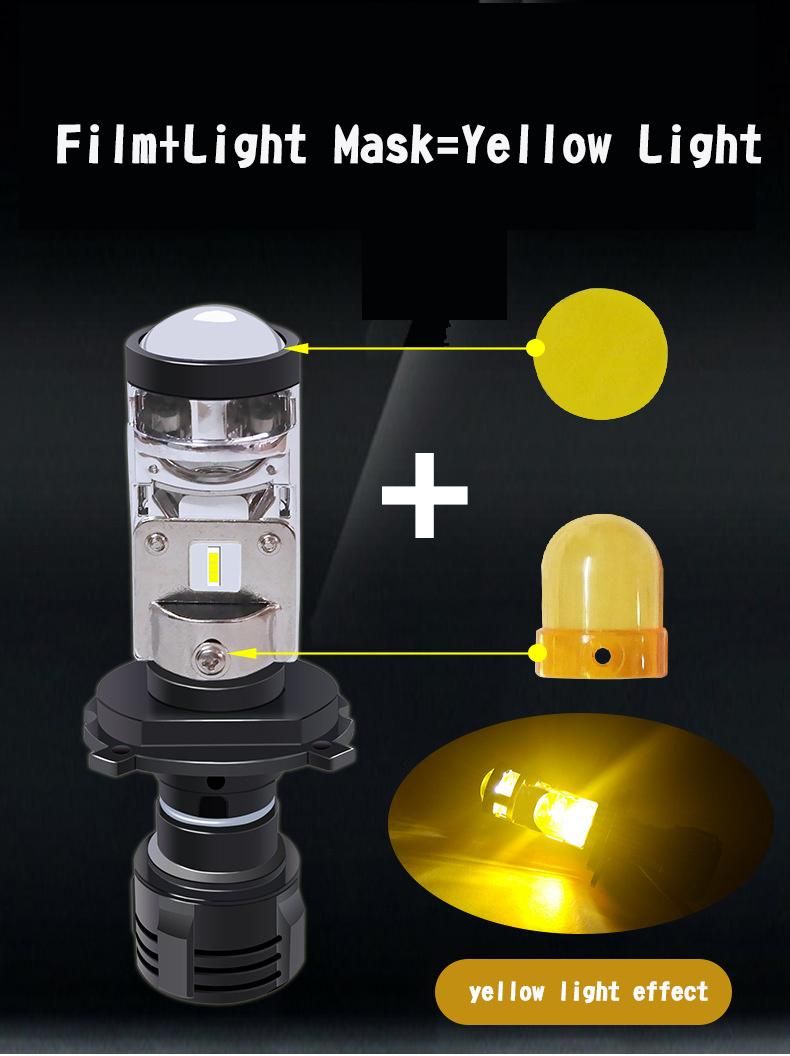 Popular Item 45W 4000lm Custom Chip Mini Lens Small Projector A8 Car Lights LED Headlight H4