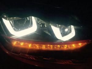 Volkswagen Golf 7 Headlight Car LED Light Right Hand Drive with Red Stripe