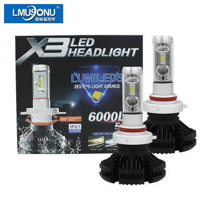 Lmusonu X3 Car Headlight 9005 LED Headlights LED Auto Lamp 25W 6000lm Auto Accessory