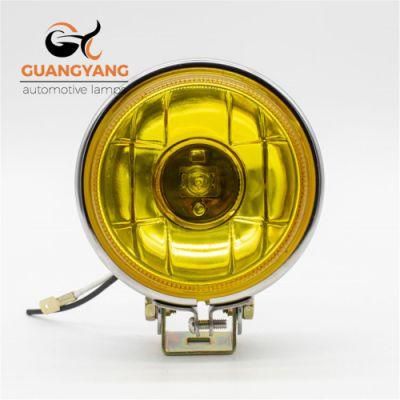 3 Inch Yellow Fog Light Round Sealed Beam with Halogen Bulb H3 Warm White Auto Headlamp