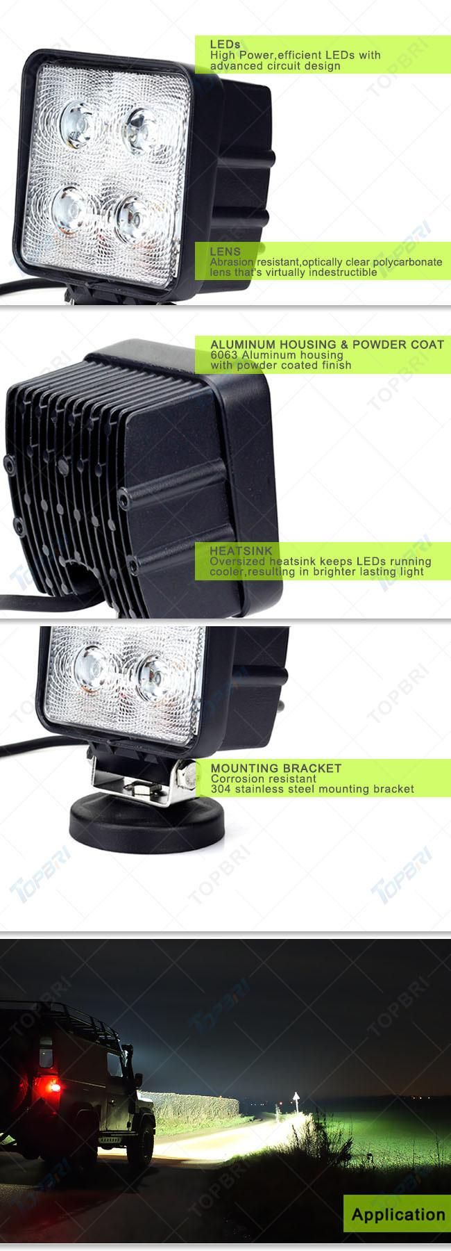 40W LED Work Lamp Driving Light for SUV ATV UTV