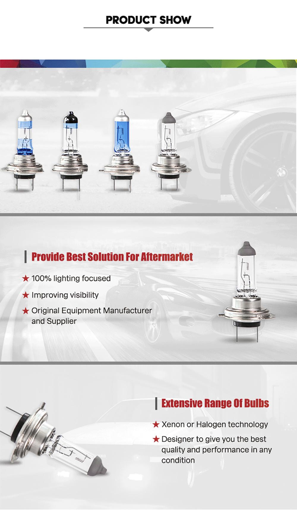 Fagis E-MARK DOT H7 12V 55W Clear Car Headlight Auto Halogen Bulbs