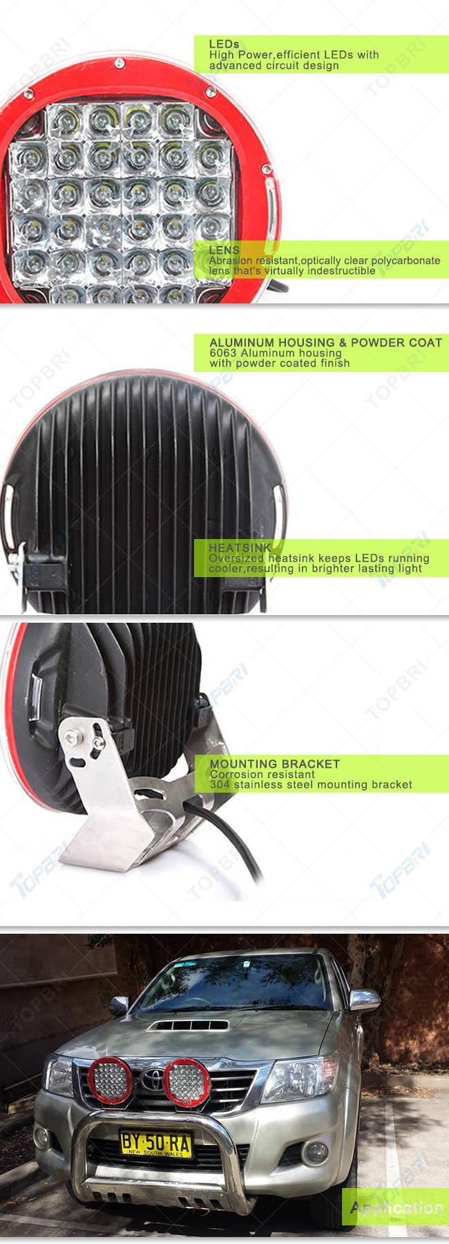 9inch 96W 111W 185W Tractor Truck Offroad LED Driving Light
