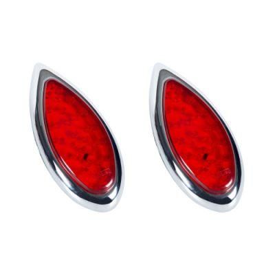 Red Oval Teardrop LED Tail Light