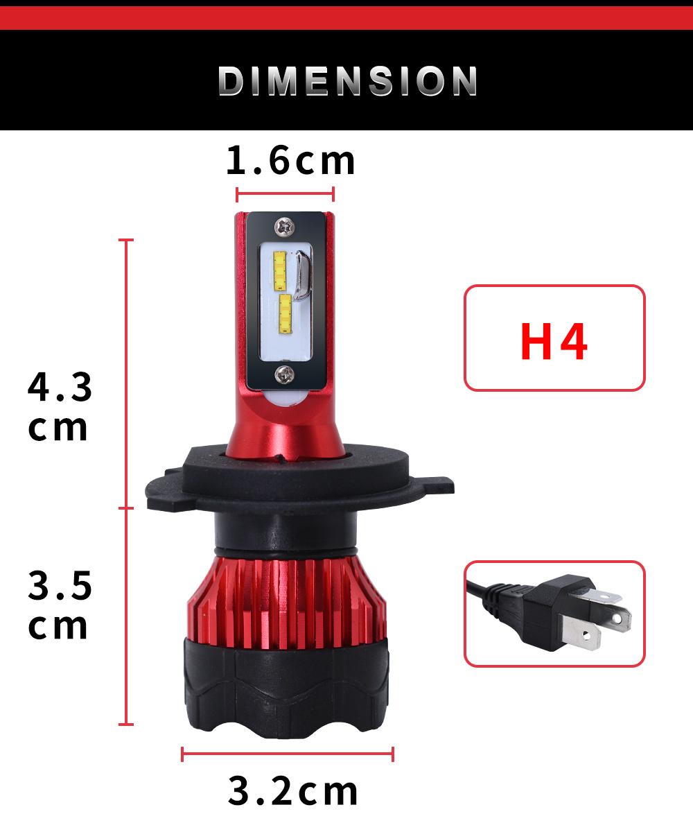 Lightech Wholesale LED Headlight Bulb K5 H4 H13 9004/9007 LED Auto Lights 6000lumen 12V DC Powerful LED Headlight