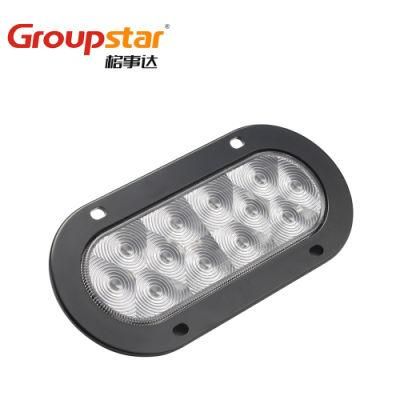 Car Accessories 24V 12V 6 Inch Oval Rear Signal Stop Tail Lamps Trailer Truck LED Lights Tail Lights