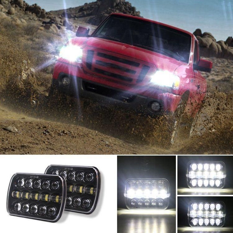 Jeep Truck LED Headlamp Assembly Replacement 45W 7X6 5X7 Inch High Low Beam Sealed Beam LED Headlight