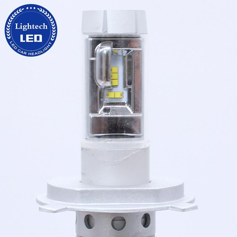 Auto Three Color Temperature Fanless X3 H4 LED Car Headlight H7 Lamp