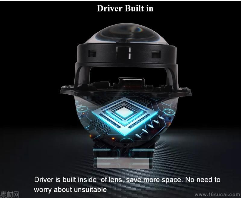 Sanvi 3 Inch 35W 6000K 12V Car Hella 5 LED Projector Lens Headlight Fitting LHD Rhd Flat Cutting Automotive LED Lighting Auto Lamps Universal