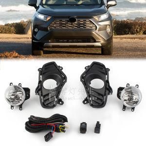 Car Front Bumper Fog Lights Daytime Running Lamp Assembly Switch Bulb Wire for Toyota RAV4 Le Xle Hybird Xse 2019 2020
