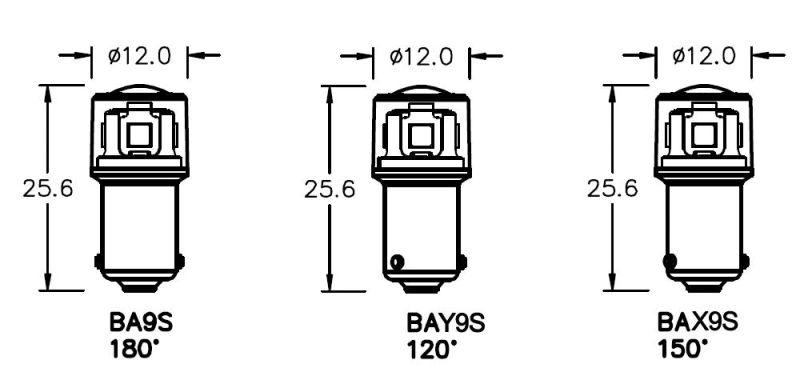 Ba9s Epistar 3030 5SMD Canbus LED Instrument Indicator Light