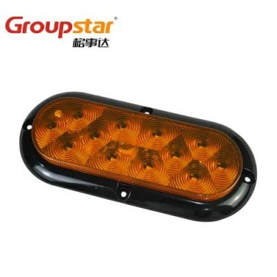 Manufacturer DOT SAE Approval UV PC 6&quot; Oval 24V 12V LED Signal Stop Tail Lamp for Truck Trailer