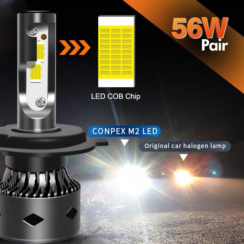 IP68 Csp Chip with Canbus EMC Wire M2 H3 Lighting System H4 Bulbs Car LED Headlight Turbo LED H4