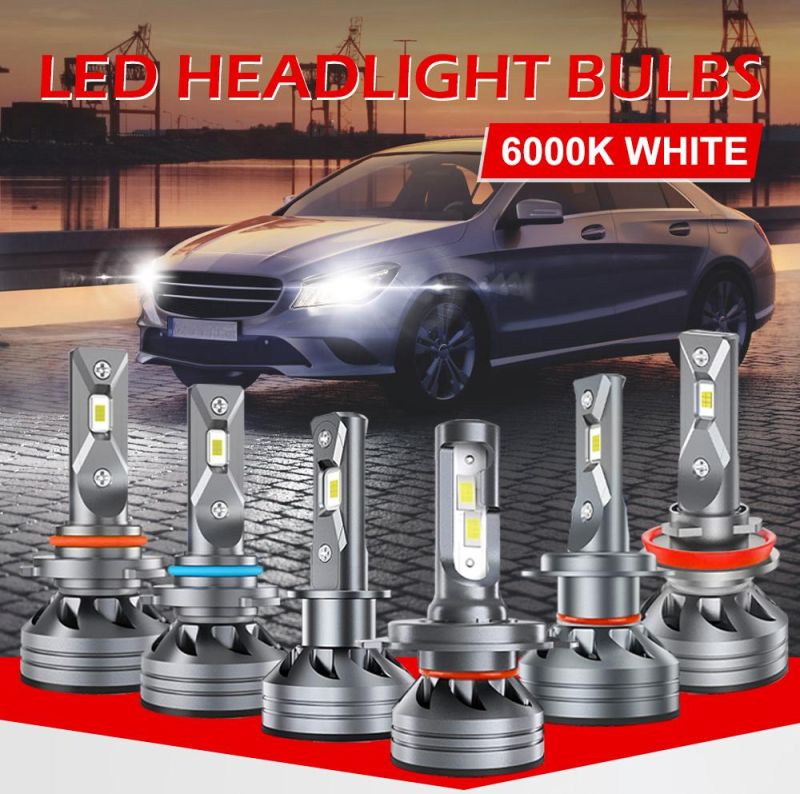 F18 8000 Lumen High Power 4 Sides H7 H11 9004 Auto LED Headlight Bulbs