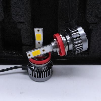 Gt3b Guangzhou Factory Car Accessories Yellow Lamp H11 H4 H7 C6 COB Headlight