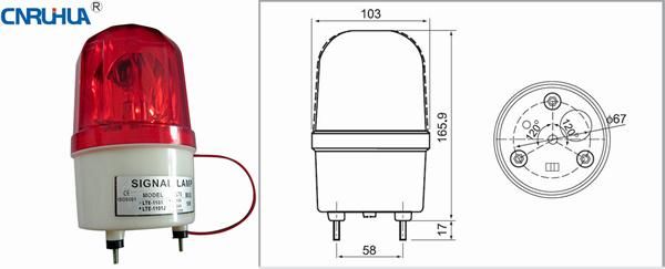 High Quality New Design Revolving Warning Light Lte-1101