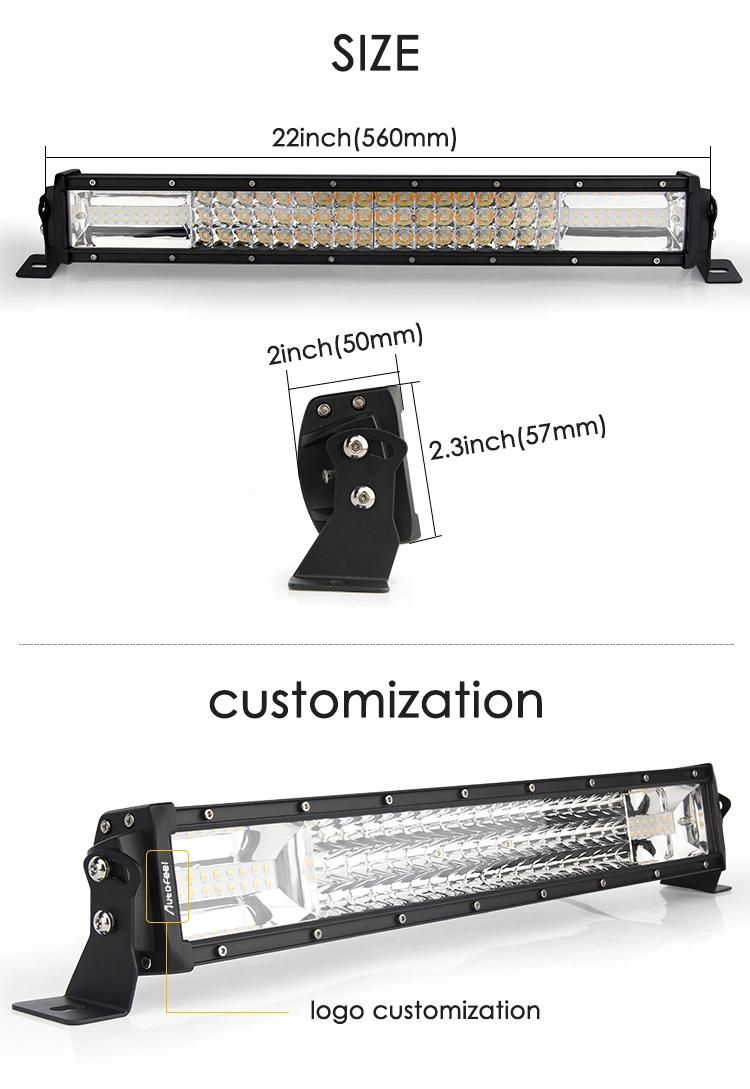 6063 Aluminum Housing Yellow White Strobe LED Work Light Bar