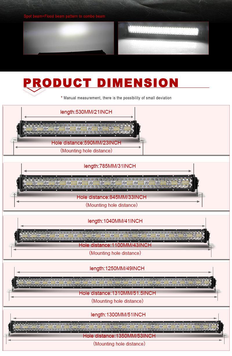 2019 New Products Wholesale Price LED Light Bar Dual Color White Amber Flash LED Bar Truck 4X4 Offroad Barra LED