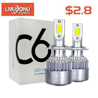 Wholesale High Power C6 Car LED Headlight Auto Lamp H1 H3 H11 H13 9007 9005 9006 Hb3 Hb4 5202 H4 H7 Auto Light 72W 8000lm