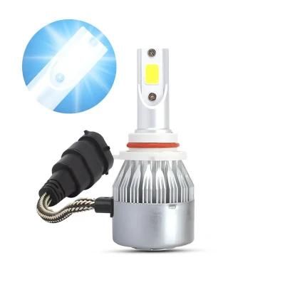 Ce RoHS New 2PCS C6 LED Car Headlight Kit COB 9005 9006 H4 H1 H7 36W 7600lm White Light Bulbs