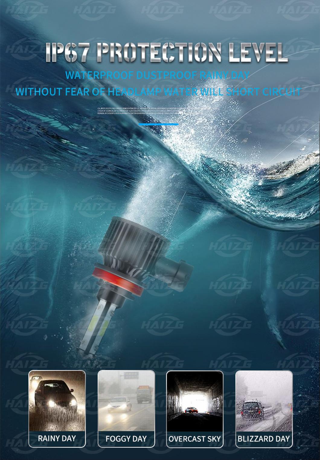 Haizg Wholesale H11 Auto Lamp LED Headlight 10000lm Car Light 50W 6500K LED Fog Light Bulb