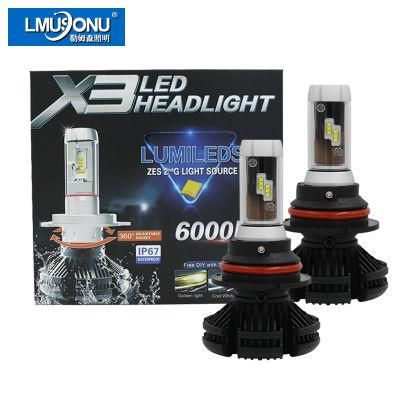 Lmusonu X3 Car 9004 LED Headlight LED Auto Light 25W 6000lm for Honda