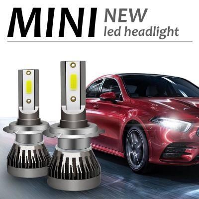 LED COB Car Headlight Bulbs H7 H4 90W 12000lm White High Power 6000K Auto Mini Headlamp Fog Light