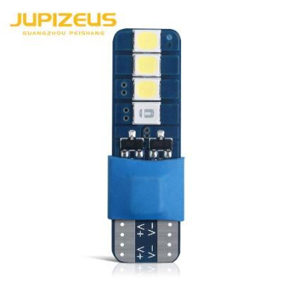 New T10 W5w 2835 8 SMD for Auto Wedge Light Width Lamp Door Parking Bulb License Plate White Blue DC 12V