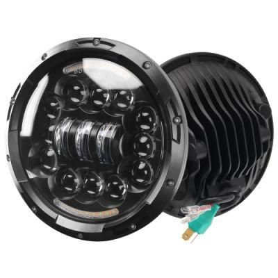 Round 7 Inch Angel Eye J005c DRL Car LED Headlight