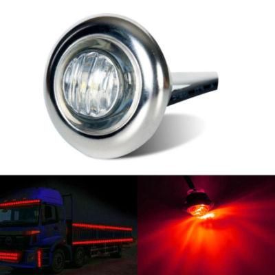 12V 24V LED Truck Side Lamp LED Side Marker Light 3/4 Inch Round Truck/Trailer Tail Light